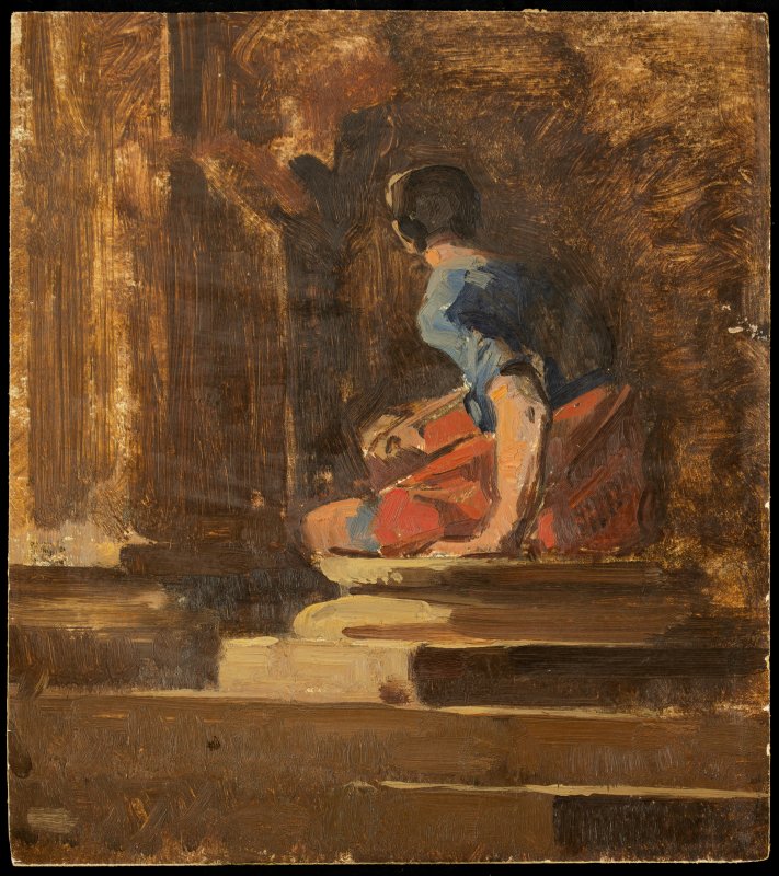 1901-1903 ca. - Figura femminile seduta vista di schiena